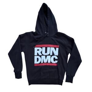 RUN DMC x Black & Red Hoodie Hooded Sweatshirt Streetwear Size M